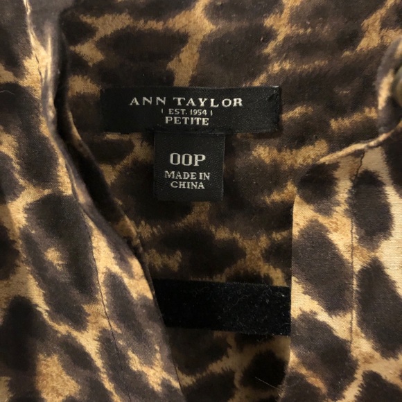 Ann Taylor Sheer Leopard Print Button Down - Picture 4 of 4
